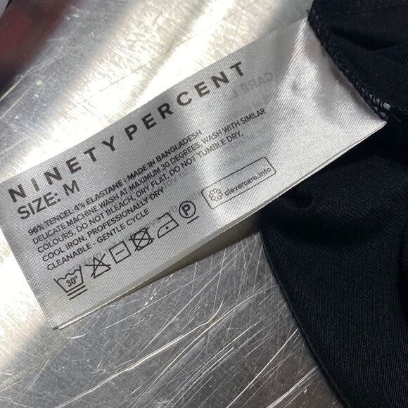 Ninety‎ Percent long sleeve round neck low back bodysuit black M ￼New - Picture 11 of 14